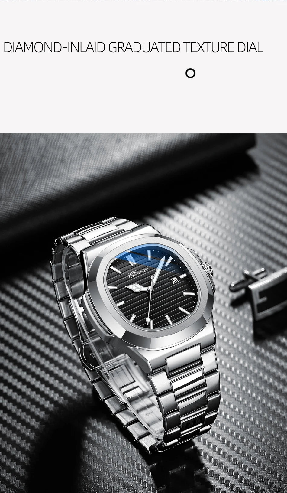 Fashion Couple Watches Men and Women Business Luxury Stainless Steel Quartz Wristwatch Waterproof Luminous Couple Watch Pair Set