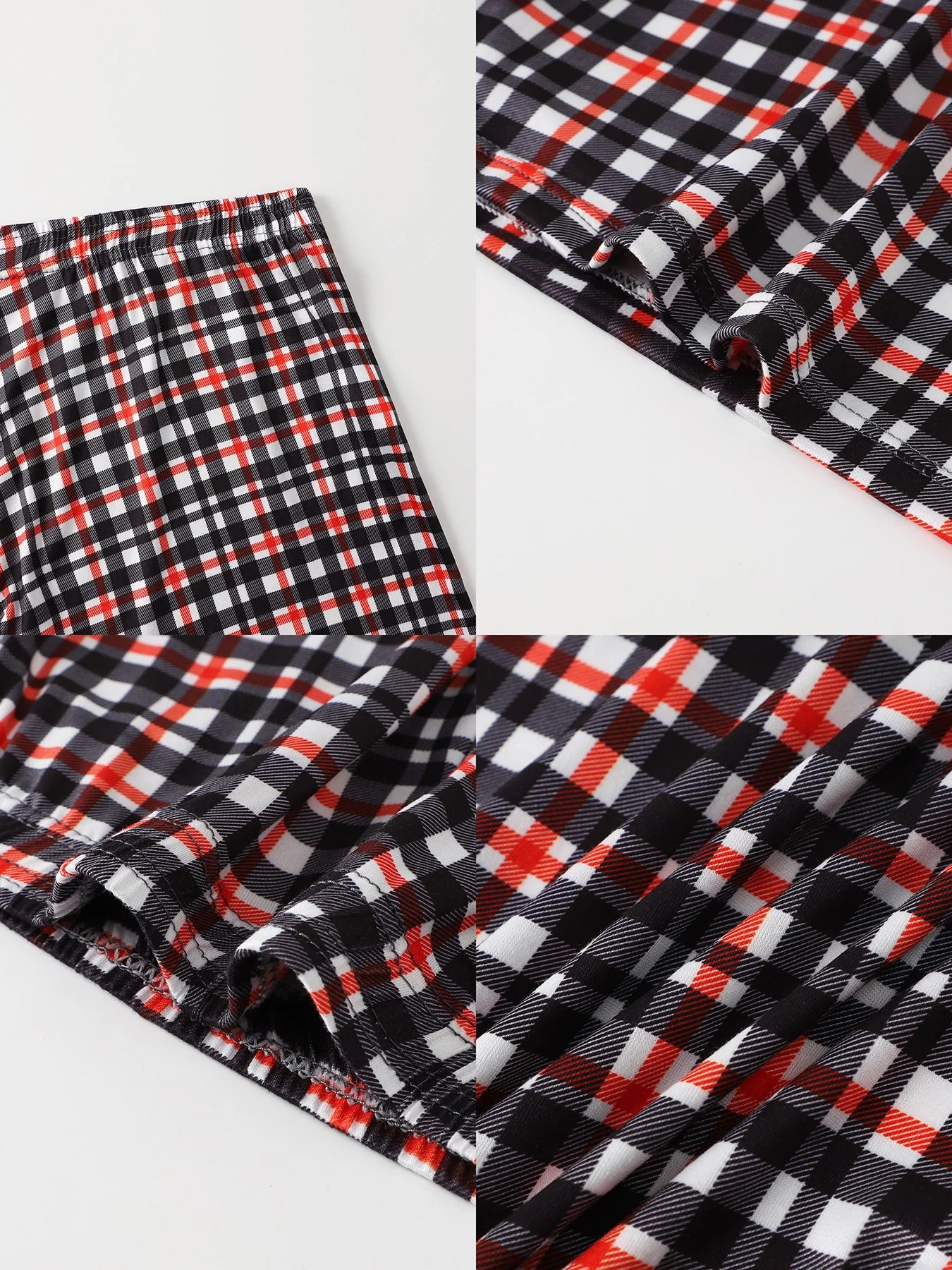 Men Panties Men's Polka Plaid Pants with Flat Corners Loose and Comfortable Skin Friendly Fat Pants Breathable Men Underpant