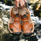 Men's Beach Sandals Man 2024 Men's Summer Sandal Casual Sneakers Genuine Slippers Brand Luxury Sandals Crox Style Men's slippers