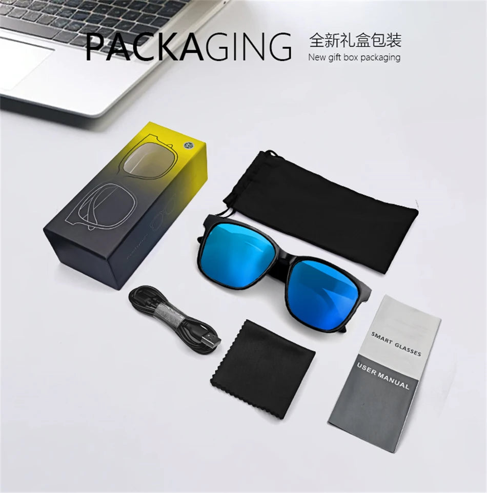 2025 Sunglasses Smart Glasses Men Women Technology Audio Call Remote Headset Sunglasses Sports Driving Music Earbuds Headphones