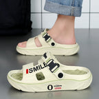 2025 New Men's Massage Slippers Indoor Outdoor Sandals Beach Comfortable Soft Slides Clogs Casual Shoes Men Women Home Slippers