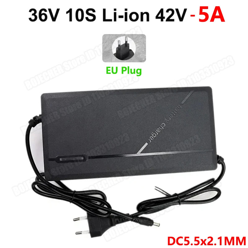 36V 48V 60V 72V Charger 2A 5A 10S 13S 16S 20S Lithium-ion Battery Charger 42V 54.6V 67.2V 84V Intelligent Smart Charging EU Plug