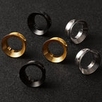 Doearko 2PCS Classic hollow spiral gauges Ear Plugs Tunnels Stainless Steel Ear Gauges Body Piercing Jewelry for women/men