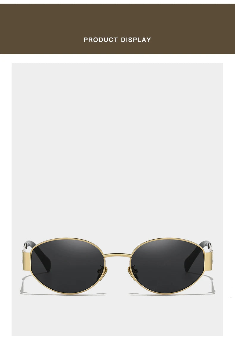 New Sunglasses For Women And Men UV400 Sun Glasses Alloy Oval Eyewear