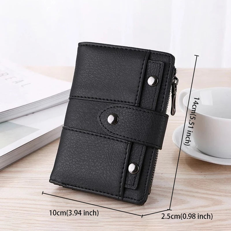Women's Wallets Luxury Designer Card Holder Purses for Women Short Money Bags with Zip Coin Pocket Ladies Gift