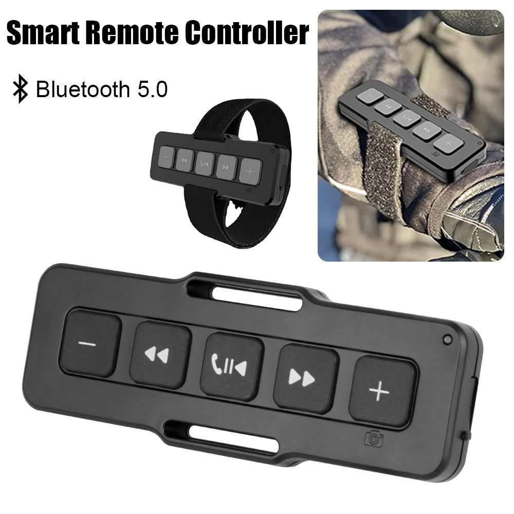 Hands-free Calls Motorcycle Remote Controller Bluetooth 5.0 For Car Outdoor Sports Waterproof Bike Handlebar Media Control