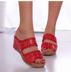 Sandals Shoes Women Summer Platform Shoes Woman Slip On Walking Shoes Wedge Women's Sandals Retro Woman Slippers Female Footwear