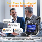 Translation Headphones with Multifunction Touch Screen Smart Wireless Bluetooth Earphone HiFi Audio Quality Business Earbud