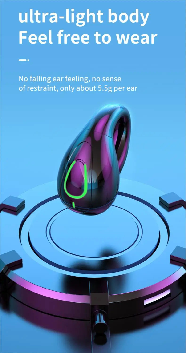 S20 wireless ear clip Bluetooth earphones are not in the ear and comfortable to wear. They are open high pitched headphones