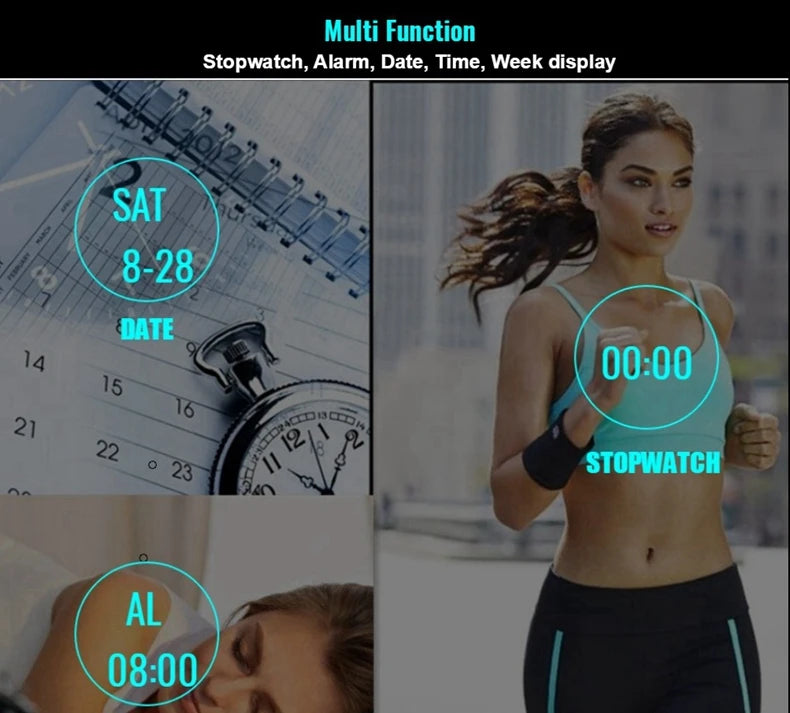 Digital Watches for Women Luxury Gold Ladies Sport Watch reloj mujer Stainless steel Electronic Watch Alarm Clocks Gifts