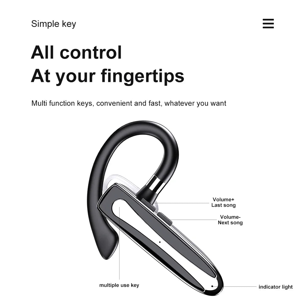 Handsfree YYK 530 Business Earbuds Single Wireless Car Driving Earphone Ear Hook Sport Headset  earphones