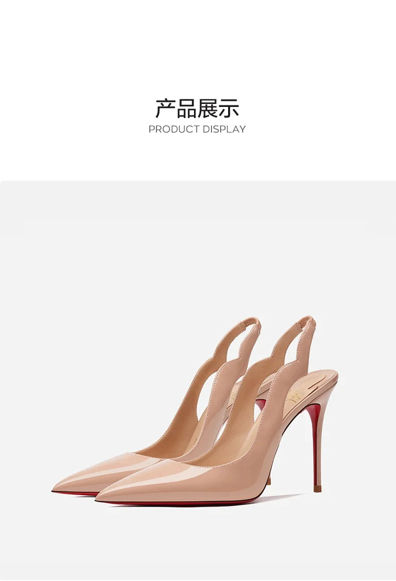Women heels 2025 New elegant Luxury Brand Pumps woman 2025 High Heels Red Shiny Bottoms sexy Pointed Toe Prom Ladies Shoes Women
