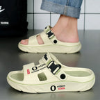 2025 New Men's Slippers Comfortable Soft Mens Beach Shoes Indoor Outdoor Clogs Massage Casual Shoes Non Slip Men Sandals Zapatos