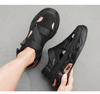 Summer Men Sandals Genuine Leather Mens Casual Shoes Outdoor Men Leather Sandals for Men Beach Shoes Roman mens Shoes