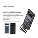 Solar Power Bank Large Capacity Spare Battery Fast Charging Portable Power Banks 20000mAh Auxiliary Batteries Outdoor