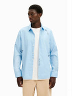 Original Spanish men's shirt with printed embroidery, designer style, light luxury, casual and loose fitting shirt