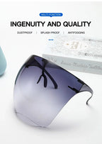 Full Face Sunglasses Mask Women Men Protective Faceshield Glasses Goggles Covered Spherical Lens Anti-Spray Cycling Sunglasses