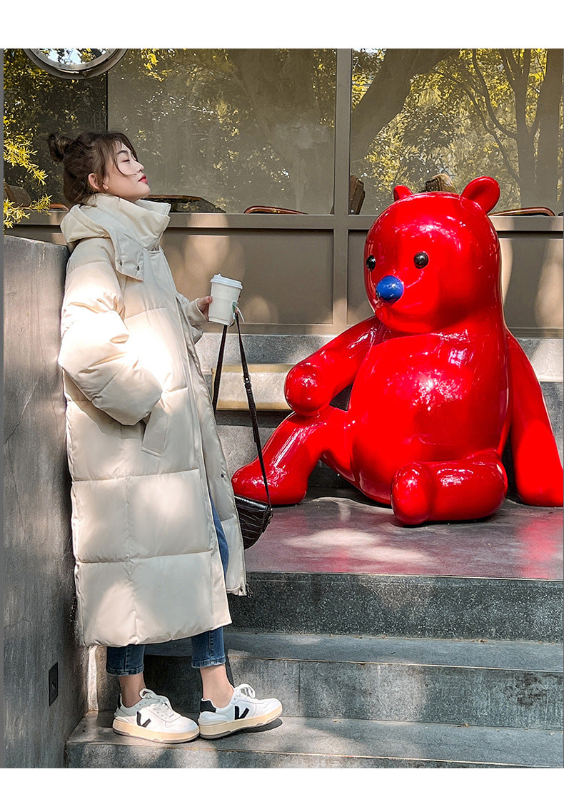 2024 New Winter and Autumn Women White Duck Down Hoodies Puffer Jackets Coats Warm Windproof Black White Coats