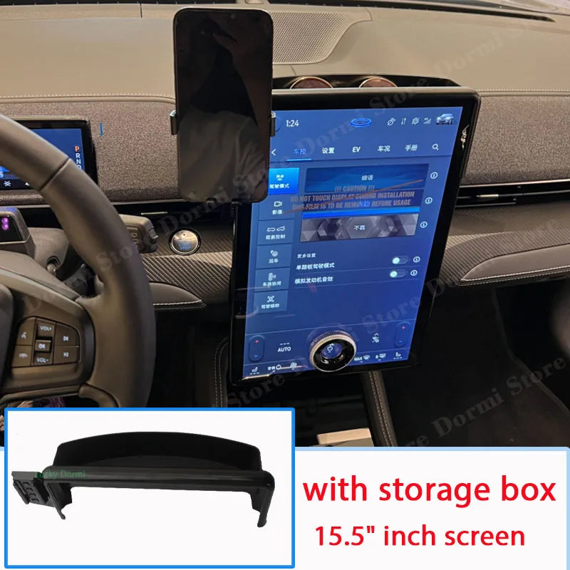 Car Mobile Phone Holder For Ford Mustang Mach-E Rally 2025 2024 Mount MagSafe Bracket Wireless Charger Stand Auto Accessories