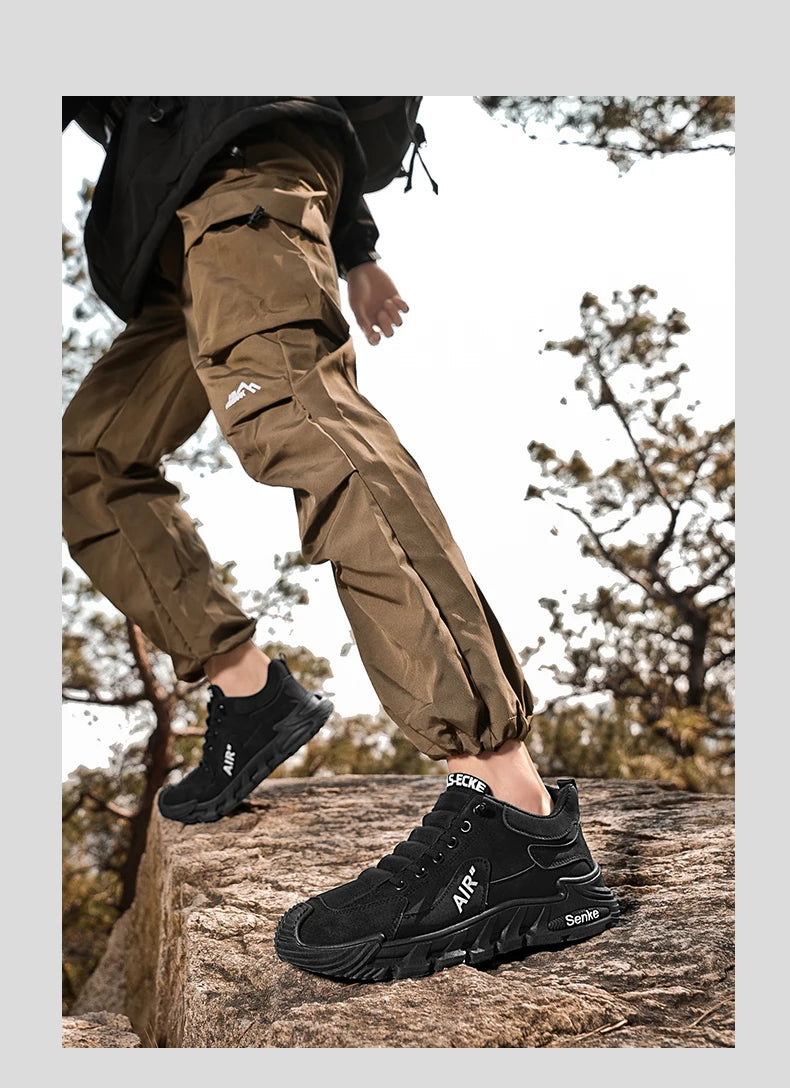 Men's Work Shoes 2025 New Sle Breathable Slip-On Anti-Slip Wear-Resistant Casual Sports Shoes Thick Bottom Labor Protection