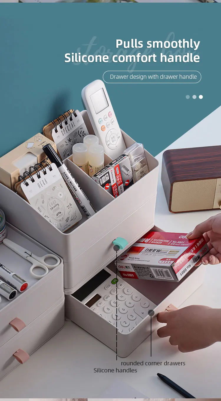 Makeup Organizer for Cosmetics Large Capacity Plastic Storage Container Desktop Organizer Boxes Jewelry Office Storage Baskets