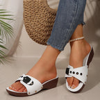 Women's Sandals Fashion Heeled Sandals For Summer Shoes Women Slippers Summer Footwear Female Block Heels Sandalias De Mujer
