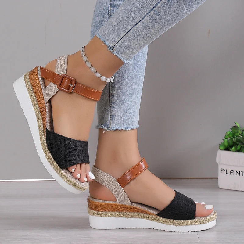 Summer Woman Sandals Shoes Soft Shoes Woman Elegant Sandals Woman Wedge Ladies Shoes Party Footwear Female Women Sandal