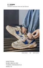 Men's Shoes 2025 Spring New Casual Versatile Comfortable Fashion Trend Niche Non-slip Wear-Resistant Retro Sneakers