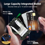 Mens Slim Wallet With Money Clip: Minimalist Anti theft Blocking Credit Card Holder Front Pocket Wallets