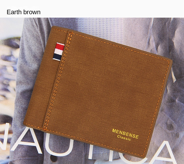 Men Wallet PU Business Foldable Wallet Luxury Billfold Slim Hipster Credit Card Holders Inserts Coin Purses Vintage Walltes