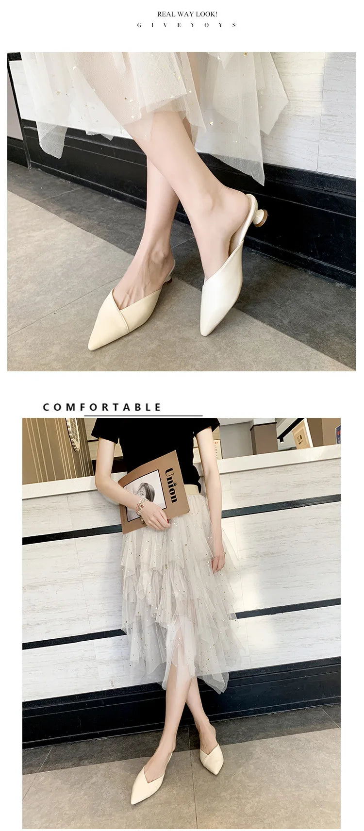 Women's Elegant Mules Woman Casual Slippers 2021 Ladies Low Heels Fashion Female Pointed Toe Shoes Women Candy Colors Footwear
