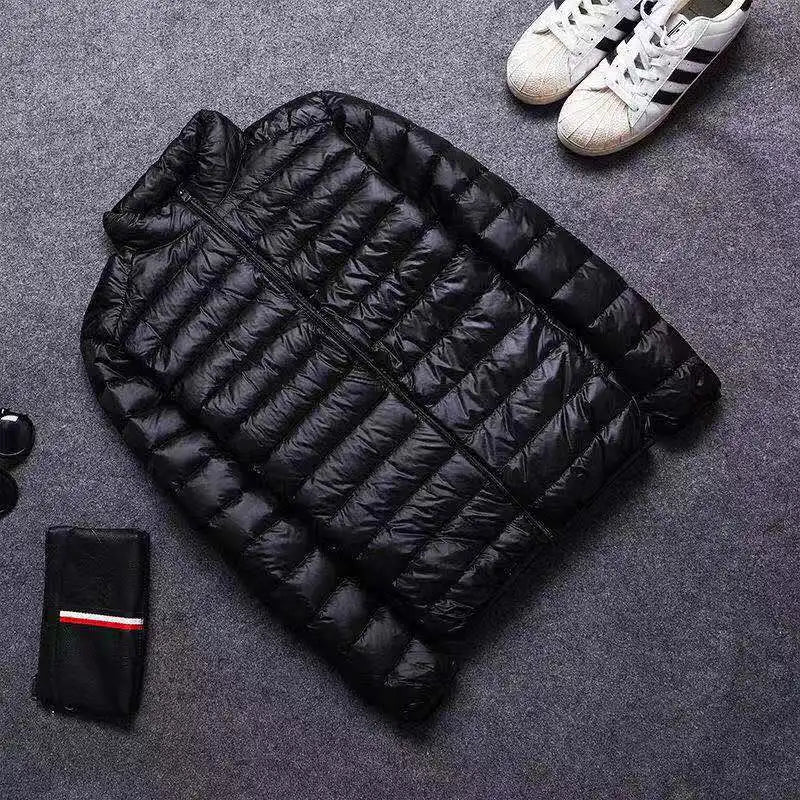 Winter Down Jacket Men White Duck Coat Windproof Warm Travel Camping Overcoat New in Thicken Solid Color Hooded Male Clothing