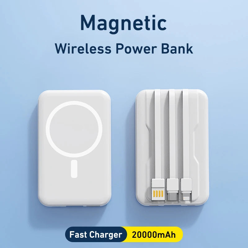 Magnetic Power Bank 20000mAh 10W Wireless Fast Charging Portable Battery Magsafe Powerbank for iPhone 16 14 15 pro Huawei Xiaomi
