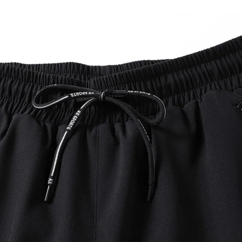 Men Winter Warm Pant Thicken Waterproof Down Cotton Lined Casual Sport Pants Joggers Trousers Cotton-padded Solid Lace-up Pant