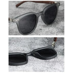 Trendy Retro Wood Grain Sunglasses Polarized UV Protection for Men Women Perfect for Cycling Outdoor Street Photography