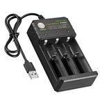 Smart 18650 Charger 3 Slots 4.2V Li-ion Battery USB Independent Charging 18650 18500 14500 16650 26650 Lithium Battery Charger