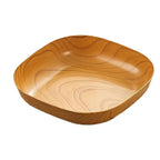 Kitchen Wood Grain Plastic Square Plate Japanese Simple Wood Grain Dish Set For Tableware Kitchen Bowl Dish Dinnerware