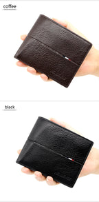 Slim Men Wallets New Short Zipper Card Holder Photo Holder Male Purse Simple Coin Pocket High Quality PU Leather Men's Wallet