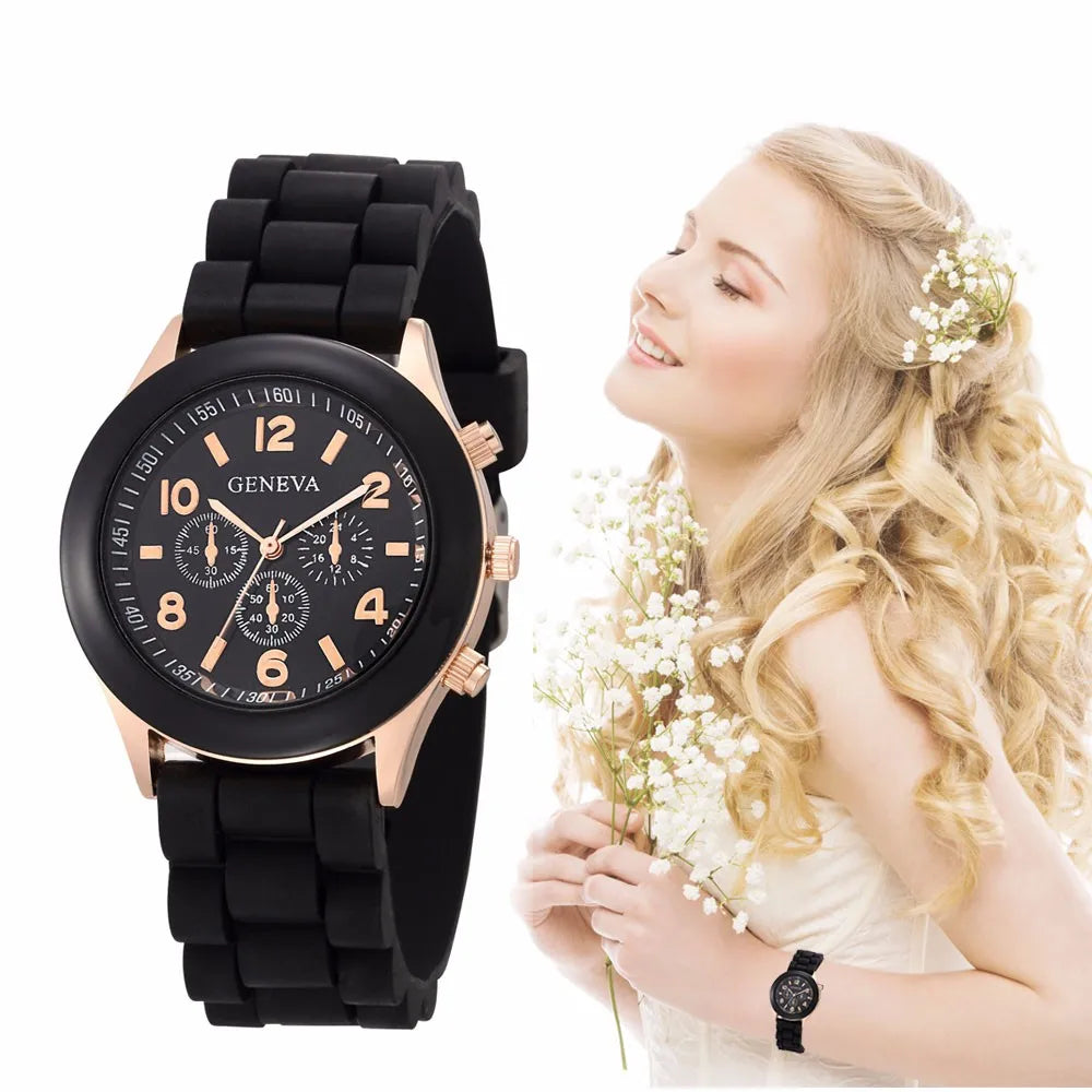 Women Watches 2025 New Fashion Luxury Brand Women's Watch Silicone Strap Quartz Wrist Watch For Female Relogio Feminino Zegarki