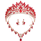Tiaras and Crowns Bridal Jewelry Set for Women Necklace Earrings for Wedding Dress Accessory Crown And Jewelry for Brides