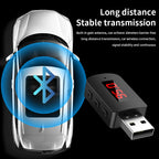 Bluetooth 5.4 Car Transmitter Receiver Handsfree Call Car Kit Mini USB Power Auto Wireless Audio Adapter For Fm Radio