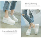 Women Flat Platform Canvas Shoes Flats Woman Casual Sneakers Girls Student Thick Soled Loafers Ladies Slip on tenis de mujer
