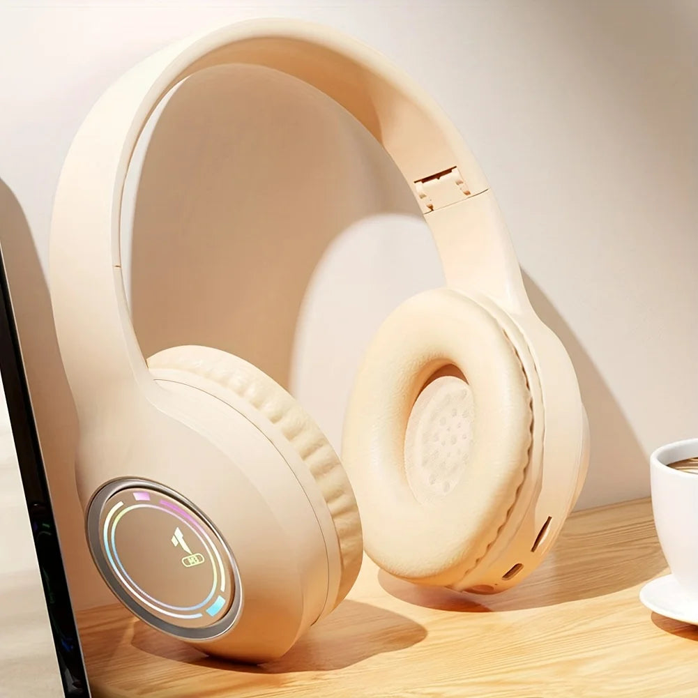 Bluetooth Headphone Wireless Headset Over The Ear High Fidelity Bass Stereo With Microphone Music Gaming Foldable Headsets