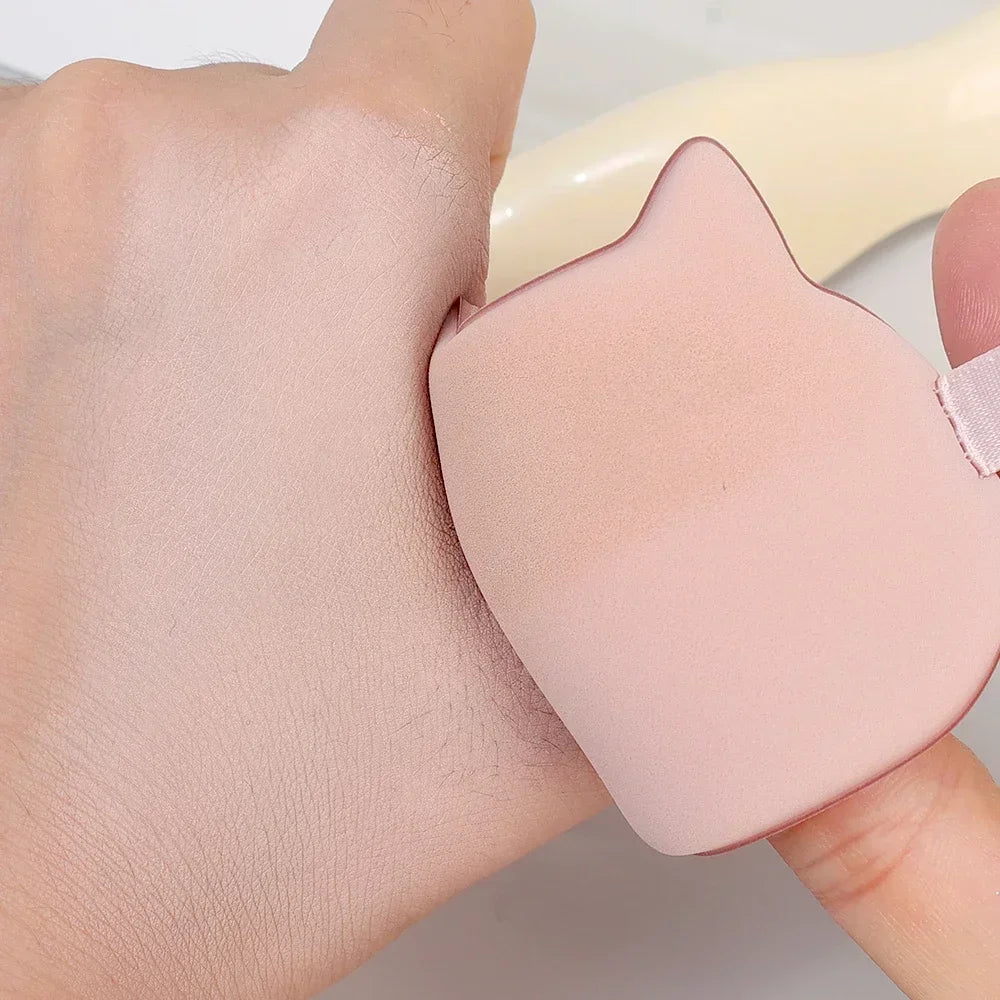 Cute Cartoon Cat Cosmetic Puff Dry Wet Dual-use Double Side Makeup Puffs Air Cushion Foundation Concealer Cream Powder Sponge