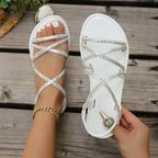 Women Sandals Sexy Summer Shoes for Woman Summer Lightweight Sandals New Flats Sandals Comfortable Beach Shoes Female Footwear