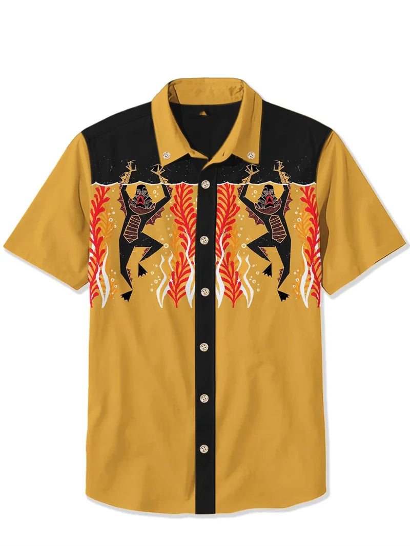 Men's Shirt Summer Casual Fashion Men Short Sleeved Shirt Loose Hawaiian Shirt Mens Casual Top Ropa Hombre Camisas Para Hombre