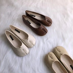 Flat Shoes Woman Microfiber Leather Comfy Flats Split Toe Slippers Soft Bottom Loafers Brief Ladies Trotter Moccasins 2025 ﻿