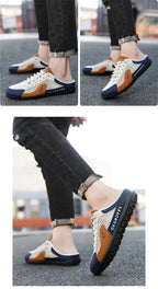 Men's Fashion Soft-soled Half Slippers Men Summer Trendy Bottom Casual Shoes Breathable Slip-on Shoes Sneakers Zapatos De Hombre