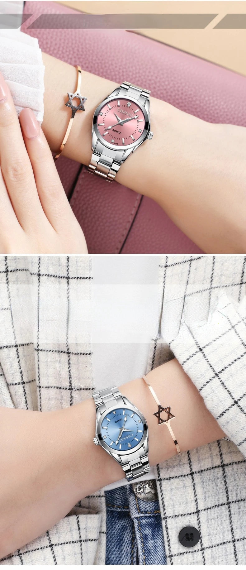 Watches Women Luxury Stainless Steel Wristwatches Analog Luminous Quartz Clock Watch Women's Relogio Feminino часы женские