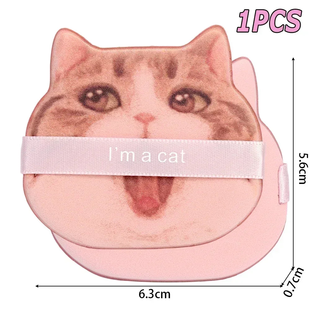 Cute Cartoon Cat Cosmetic Puff Dry Wet Dual-use Double Side Makeup Puffs Air Cushion Foundation Concealer Cream Powder Sponge